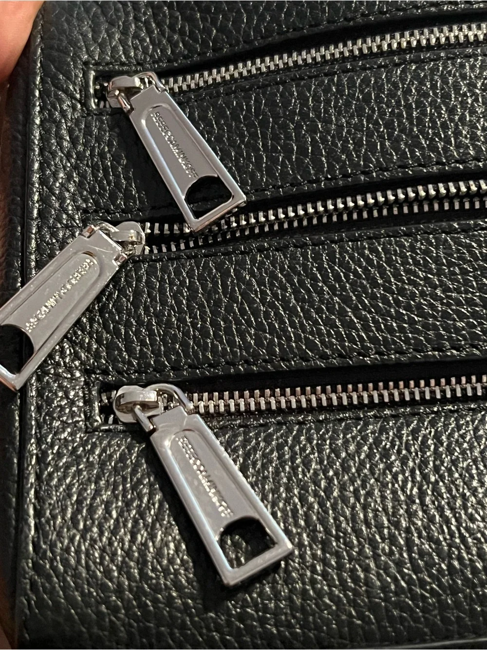 Rebecca Minkoff Black pebbled leather crossbody